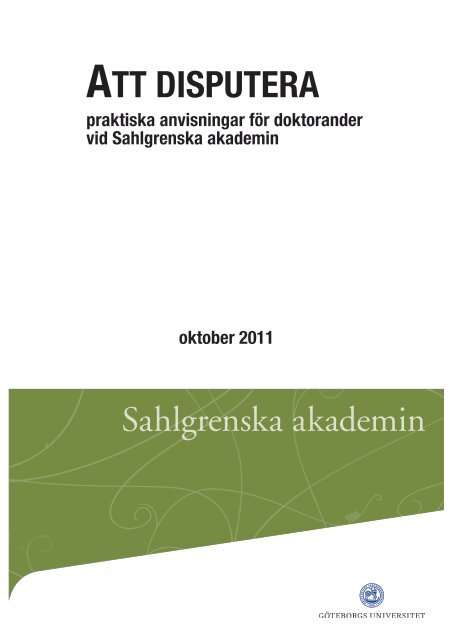 ATT DISPUTERA - GÃ¶teborgs universitet