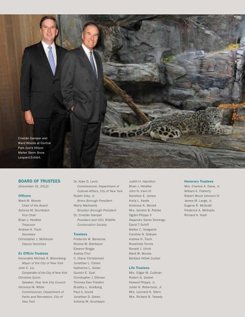 WCS Annual Report 2012 - Wildlife Conservation Society