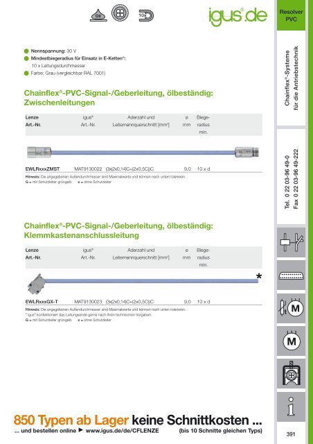 Technische Angaben - Igus