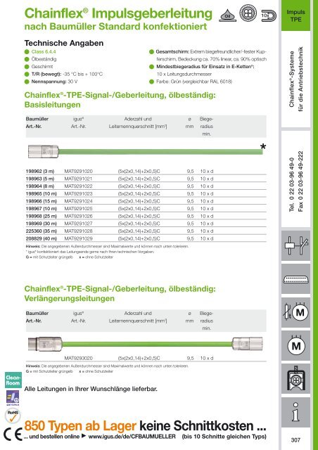 Technische Angaben - Igus