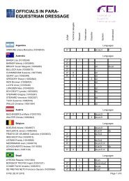 OFFICIALS IN PARA-EQUESTRIAN DRESSAGE