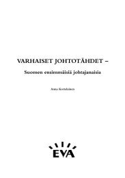 varhaiset johtotÃ¤hdet â suomen ensimmÃ¤isiÃ¤ johtajanaisia - Eva