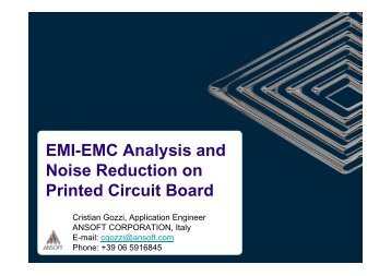 EMI-EMC Analysis and Noise Reduction on PCB