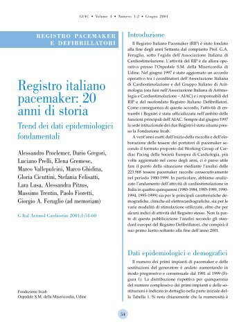 Registro italiano pacemaker: 20 anni di storia - Giornale Italiano di ...