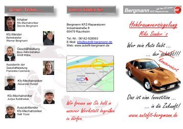 Mike SanderÂ´s Hohlraumversiegelung - Autohaus D. Bergmann