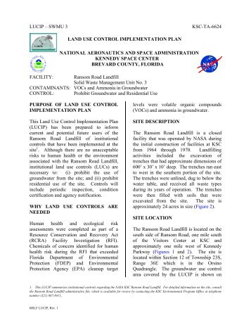 Ransom Road Landfill - Environmental Program at KSC - NASA
