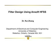 Filter Design Using Ansoft HFSS - Electrical and Computer ...