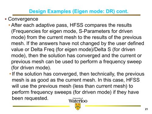 Filter Design Using Ansoft HFSS - Electrical and Computer ...