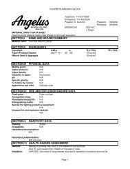 MSDS for CMU