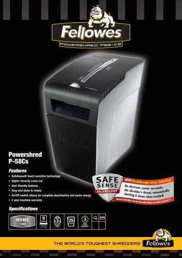 Fellowes P-58Cs Brochure.pdf - Tradescanners