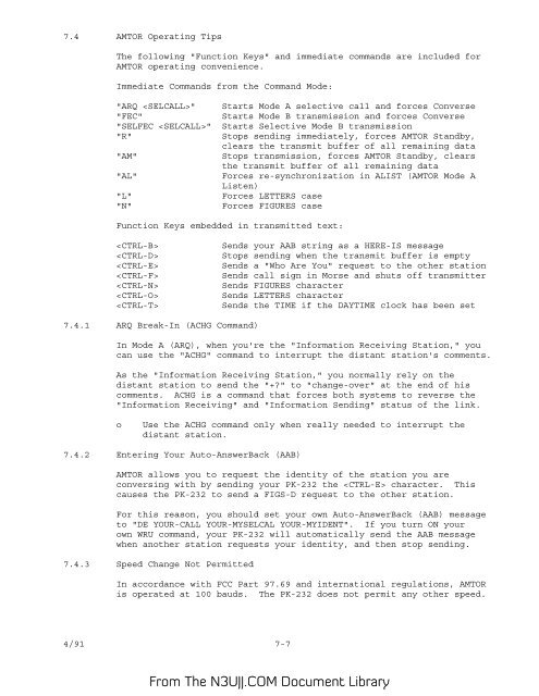 PK-232 MBX Operating Manual - N3UJJ