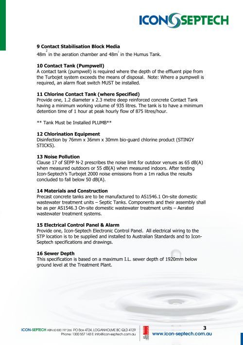 Turbojet 3000 Technical Specification - Icon-Septech