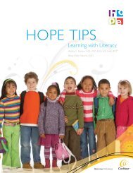 HOPE tips: Learning with literacy - Cochlear