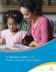 An Educator's Guide to the NucleusÂ® Cochlear Implant System
