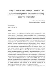 Study for Seismic Microzoning in Damascus City, Syria, from ... - IISEE