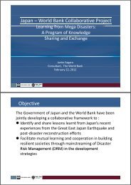 Japan â World Bank Collaborative Project Objective - IISEE