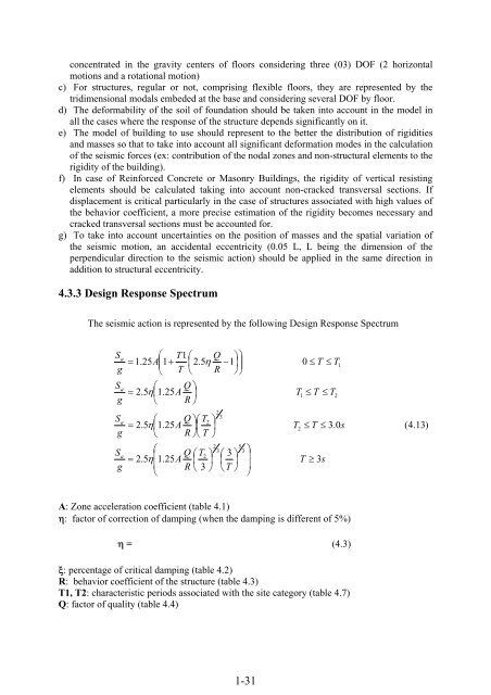 algerian earthquake resistant regulations Â« rpa 99 - IISEE