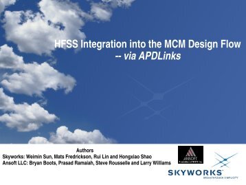 RF Module Design Automation: Ansoft Links