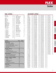 TOOL LISTING ACCESSORY LISTING - Flex North America, Inc.