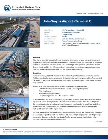 John Wayne Airport - Terminal C - Expanded Shale & Clay