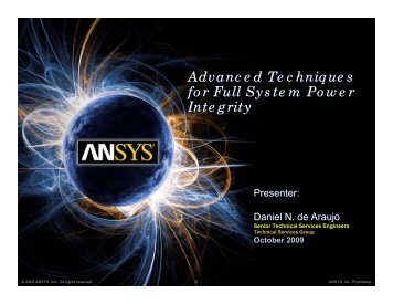 Advanced Techniques for Full System Power Integrity - Ansys