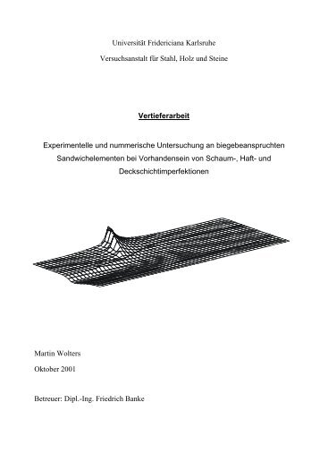 Universität Fridericiana Karlsruhe Versuchsanstalt für Stahl, Holz ...