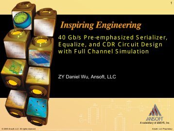 40 Gb/s Pre-emphasis, CDR, and Equalizer CMOS Circuit Design ...