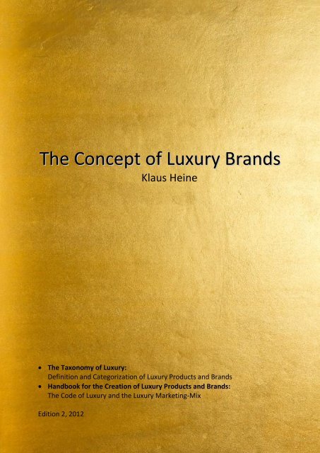 pdf version - The Concept of Luxury Brands