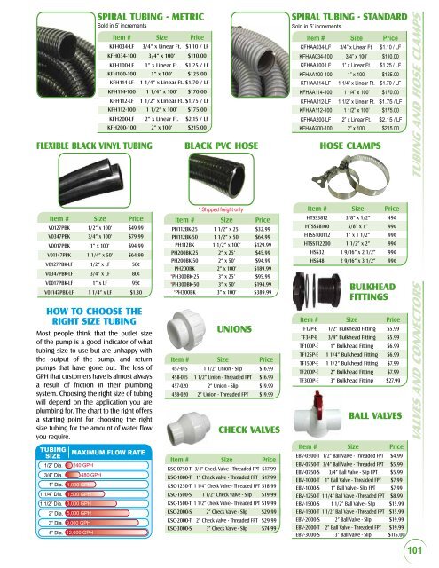 Valves and Connectors