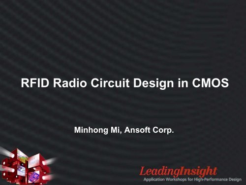 RFID Radio Circuit Design in CMOS