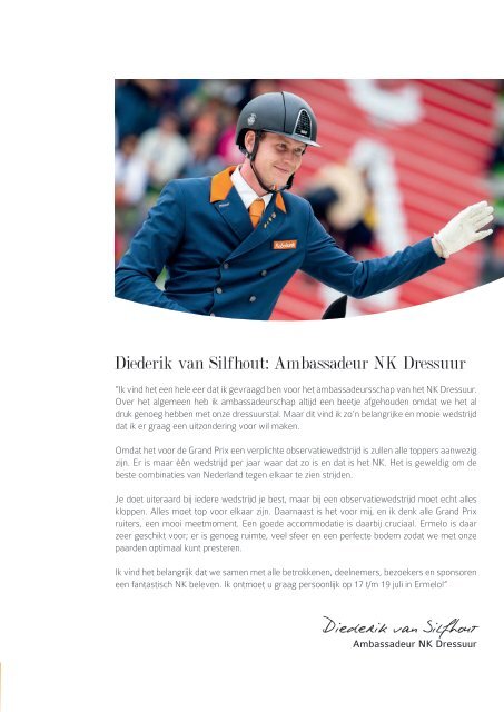 Sponsorbrochure NK Dressuur 2015