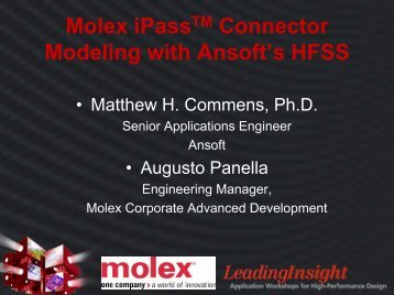 Molex ipass Connector Modeling With Ansofts HFSS