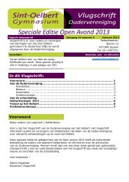 Vlugschrift Speciale Editie Open Avond 2013 - Oelbert Gymnasium