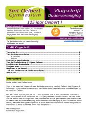 Vlugschrift jubileum editie 2013 - Oelbert Gymnasium