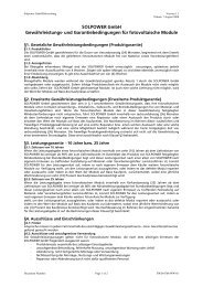 SOLPOWER GmbH Gewährleistungs- und Garantiebedingungen für ...