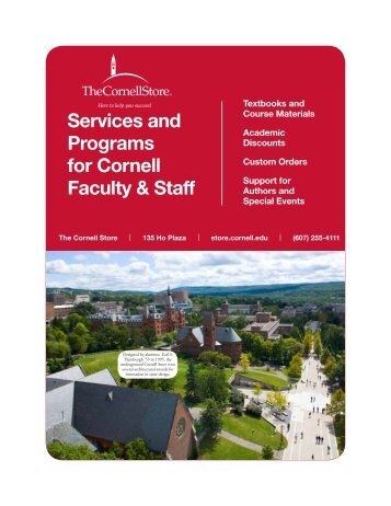 Services and Programs for Cornell Faculty & Staff - The Cornell Store