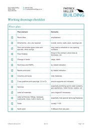 Working drawings checklist - Mekel