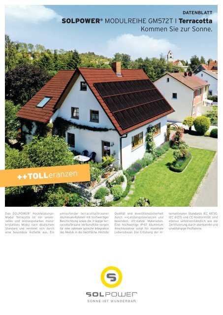 Datenblatt SOLPOWER Terracotta - pro solar Solarstrom GmbH