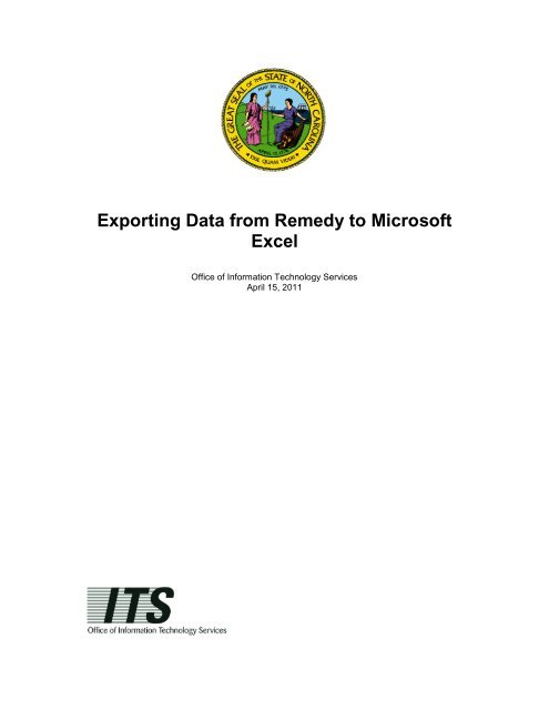 Exporting Data from Remedy to Microsoft Excel - ITSM & ITAM ...