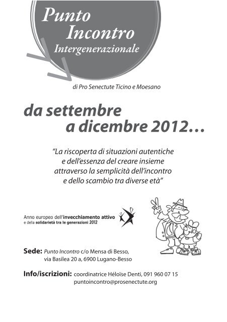 da settembre a dicembre 2012Ã¢Â€Â¦ - in Pro  Senectute Ticino e ...