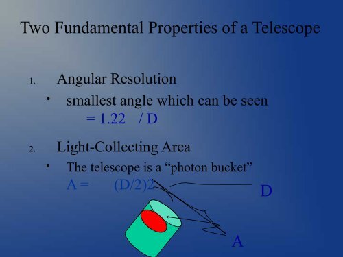 Light / Telescopes - Ann Arbor Earth Science