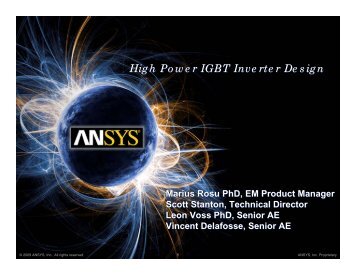 High Power IGBT Inverter Design - Ansys