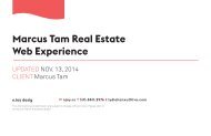 Marcus Tam Real Estate Web Experience