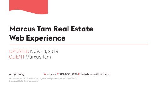 Marcus Tam Real Estate Web Experience