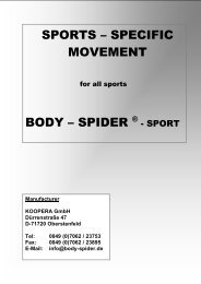 SPORTS â SPECIFIC MOVEMENT BODY â SPIDER - koopera