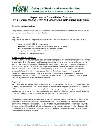 comprehensive exam and dissertation services vs