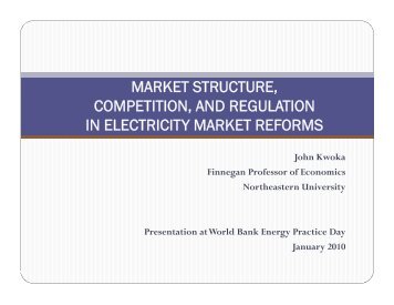 market structure, competition, and regulation in electricity market ...