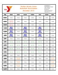 Basketball Gym Schedule (version 1)
