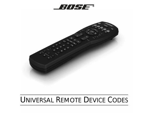 Remote code list - Bose