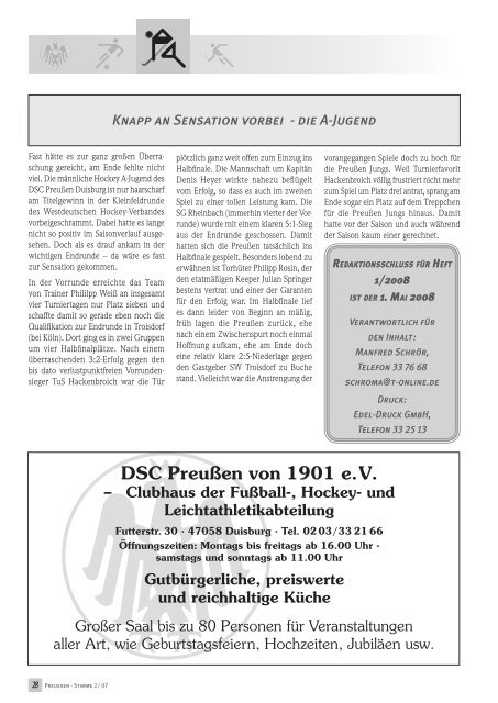 2/2007 - DSC PreuÃen von 1901 e.V.